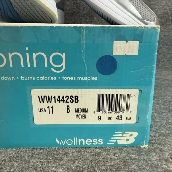 ✅Women's 11B New Balance Wellness Toning Sneakers WW1442SB Grey Blue *DISCOLORED - Picture 2 of 12
